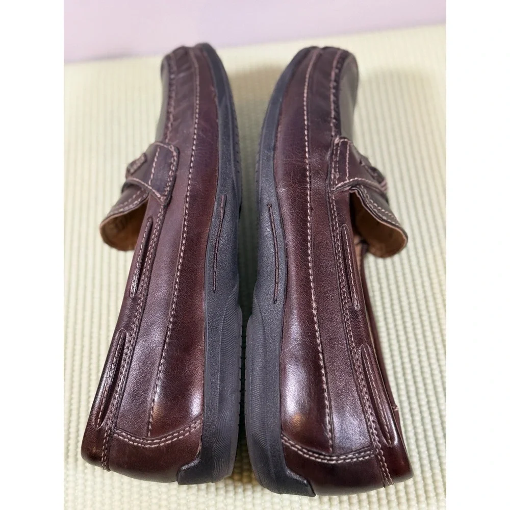 Dockers Men's Brown Leather Penny Loafers 8.5M Classic Comfy Preppy Work Dressy